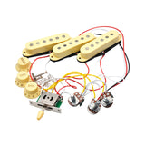 Maxbell Guitar Pickup Set 5 Gear Wheel Prewired for ST Electric Guitar Musical Instrument Yellow