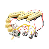 Maxbell Guitar Pickup Set 5 Gear Wheel Prewired for ST Electric Guitar Musical Instrument Yellow