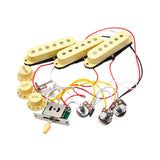 Maxbell Guitar Pickup Set 5 Gear Wheel Prewired for ST Electric Guitar Musical Instrument Yellow
