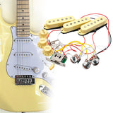 Maxbell Guitar Pickup Set 5 Gear Wheel Prewired for ST Electric Guitar Musical Instrument Yellow