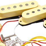Maxbell Guitar Pickup Set 5 Gear Wheel Prewired for ST Electric Guitar Musical Instrument Yellow