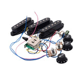 Maxbell Guitar Pickup Set 5 Gear Wheel Prewired for ST Electric Guitar Musical Instrument Black