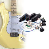 Maxbell Guitar Pickup Set 5 Gear Wheel Prewired for ST Electric Guitar Musical Instrument Black