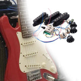 Maxbell Guitar Pickup Set 5 Gear Wheel Prewired for ST Electric Guitar Musical Instrument Black