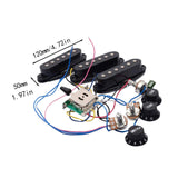 Maxbell Guitar Pickup Set 5 Gear Wheel Prewired for ST Electric Guitar Musical Instrument Black