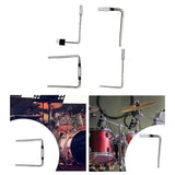 Maxbell L Shaped Rod Replacement Attachment Metal Drummer Gifts Percussion Accessory Double L