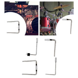 Maxbell L Shaped Rod Replacement Attachment Metal Drummer Gifts Percussion Accessory Double L