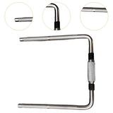 Maxbell L Shaped Rod Replacement Attachment Metal Drummer Gifts Percussion Accessory Double L
