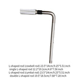 Maxbell L Shaped Rod Replacement Attachment Metal Drummer Gifts Percussion Accessory L shaped