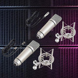 Maxbell Condenser Microphone Versatile Studio Mic for Gaming Music Production Vocals 5V16