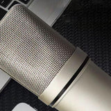 Maxbell Condenser Microphone Versatile Studio Mic for Gaming Music Production Vocals 5V16