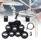 Maxbell Portable Electronic Drum Supplies Lightweight Party Favors Roll up Drum Kits