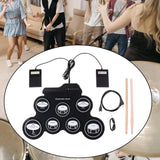 Maxbell Portable Electronic Drum Supplies Lightweight Party Favors Roll up Drum Kits