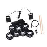 Maxbell Portable Electronic Drum Supplies Lightweight Party Favors Roll up Drum Kits