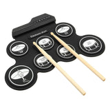 Maxbell Portable Electronic Drum Supplies Lightweight Party Favors Roll up Drum Kits