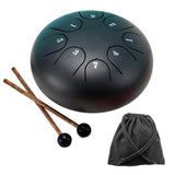 Maxbell Steel Drum Handpans Musical Instrument Meditation Drum for Family Adults Kids Black