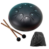 Maxbell Steel Drum Handpans Musical Instrument Meditation Drum for Family Adults Kids Black