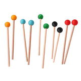Maxbell 2x Wood Mallets Accessories Professional Marimba Mallets for Chime Beginners Yellow