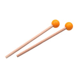 Maxbell 2x Wood Mallets Accessories Professional Marimba Mallets for Chime Beginners Yellow