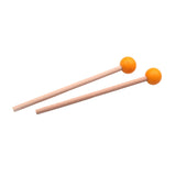 Maxbell 2x Wood Mallets Accessories Professional Marimba Mallets for Chime Beginners Yellow