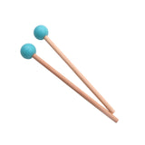 Maxbell 2x Wood Mallets Accessories Professional Marimba Mallets for Chime Beginners Blue