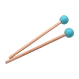 Maxbell 2x Wood Mallets Accessories Professional Marimba Mallets for Chime Beginners Blue