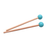 Maxbell 2x Wood Mallets Accessories Professional Marimba Mallets for Chime Beginners Blue