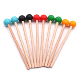 Maxbell 2x Wood Mallets Accessories Professional Marimba Mallets for Chime Beginners Blue