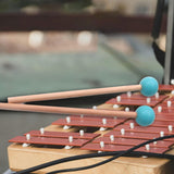 Maxbell 2x Wood Mallets Accessories Professional Marimba Mallets for Chime Beginners Blue