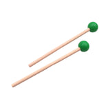 Maxbell 2x Wood Mallets Accessories Professional Marimba Mallets for Chime Beginners Green