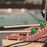 Maxbell 2x Wood Mallets Accessories Professional Marimba Mallets for Chime Beginners Green
