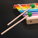 Maxbell 2x Wood Mallets Accessories Professional Marimba Mallets for Chime Beginners Green