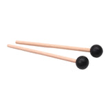 Maxbell 2x Wood Mallets Accessories Professional Marimba Mallets for Chime Beginners Black