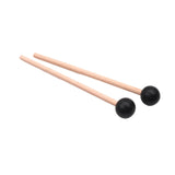 Maxbell 2x Wood Mallets Accessories Professional Marimba Mallets for Chime Beginners Black