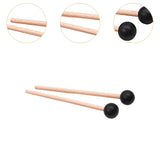 Maxbell 2x Wood Mallets Accessories Professional Marimba Mallets for Chime Beginners Black