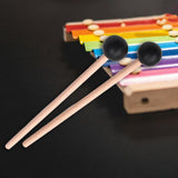 Maxbell 2x Wood Mallets Accessories Professional Marimba Mallets for Chime Beginners Black