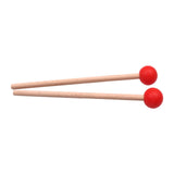 Maxbell 2x Wood Mallets Accessories Professional Marimba Mallets for Chime Beginners Red