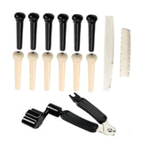 Maxbell 12Pcs Guitar Bridge Pins Portable Bridge Extractor Tool for Classical Guitar