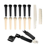 Maxbell 12Pcs Guitar Bridge Pins Portable Bridge Extractor Tool for Classical Guitar