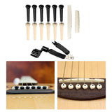 Maxbell 12Pcs Guitar Bridge Pins Portable Bridge Extractor Tool for Classical Guitar