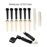 Maxbell 12Pcs Guitar Bridge Pins Portable Bridge Extractor Tool for Classical Guitar