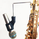 Maxbell Alto and Tenor Saxophone Microphone Stand Sturdy for Family Gatherings Party