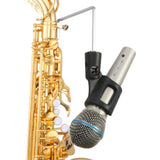 Maxbell Alto and Tenor Saxophone Microphone Stand Sturdy for Family Gatherings Party