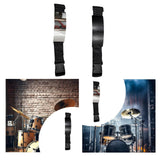 Maxbell Drum Pad Strap Silent Drum Pad Fixing for Student Drummer Lover Professional Argent
