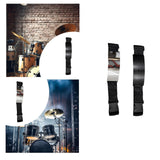 Maxbell Drum Pad Strap Silent Drum Pad Fixing for Student Drummer Lover Professional Argent