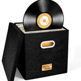 Maxbell 12inch Vinyl Records Storage Box CD Album Records Case Carrying Case Organizer Black