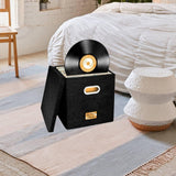 Maxbell 12inch Vinyl Records Storage Box CD Album Records Case Carrying Case Organizer Black
