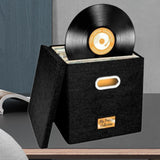 Maxbell 12inch Vinyl Records Storage Box CD Album Records Case Carrying Case Organizer Black