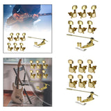 Maxbell Electric Guitar Tremolo Bridge Easy to Install Rustproof with 6 Guitar Knobs 3L3R