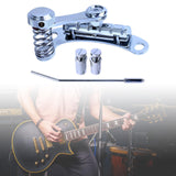 Maxbell Electric Guitar Bridge Stop Bar Strong Vibrato Tailpiece for Electric Guitar Argent